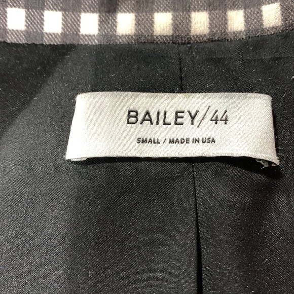 BAILEY/44 gingham checkered black white knit blazer lined size small - Picture 4 of 11